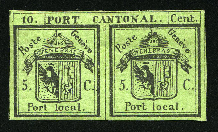 Switzerland 'Double Geneva' 5+5 Centimes