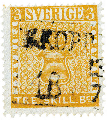 SWEDEN: 1855 The "Treskilling" Yellow 3s Error of Colour - Museum of  Philately